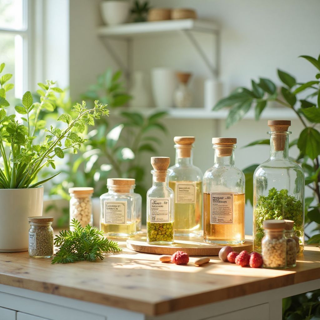 Sustainable beauty laboratory with natural ingredients
